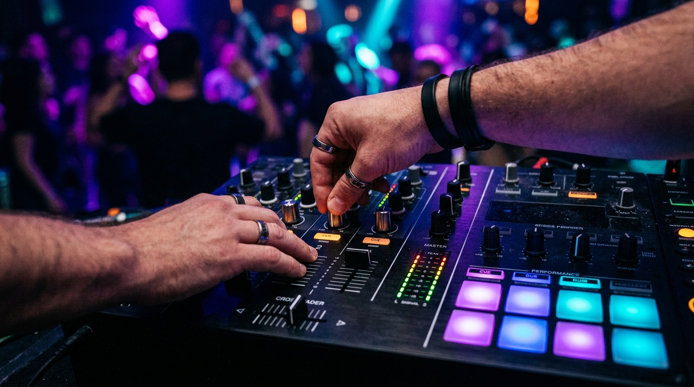 Mesa de mezclas y consola de DJ profesional